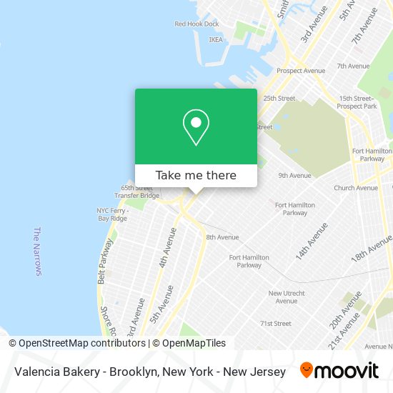 Mapa de Valencia Bakery - Brooklyn