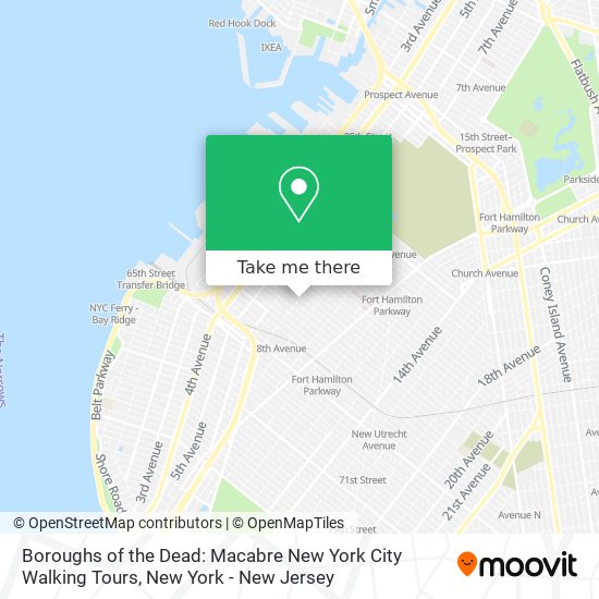 Mapa de Boroughs of the Dead: Macabre New York City Walking Tours