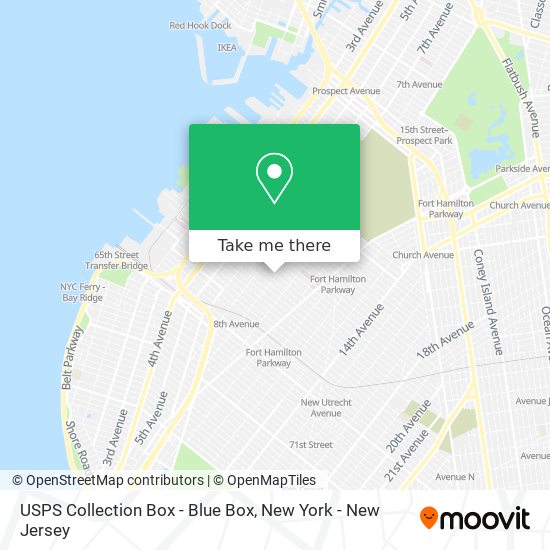 USPS Collection Box - Blue Box map