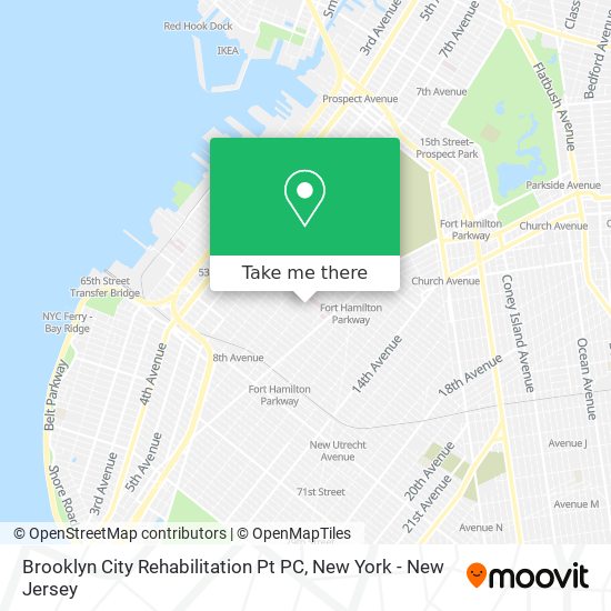 Mapa de Brooklyn City Rehabilitation Pt PC