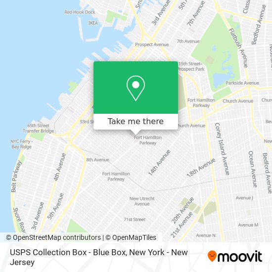 USPS Collection Box - Blue Box map