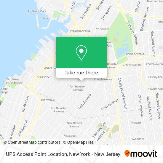 UPS Access Point Location map