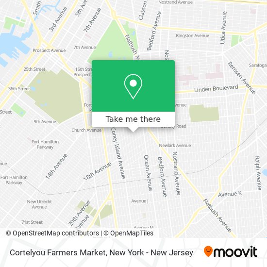 Mapa de Cortelyou Farmers Market