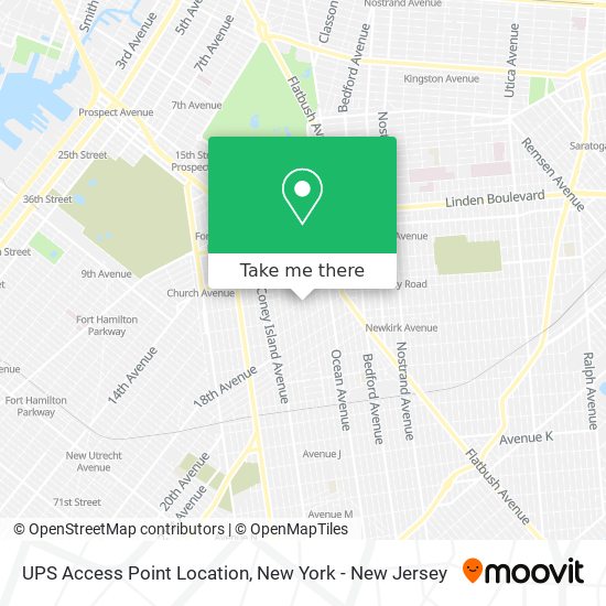 UPS Access Point Location map