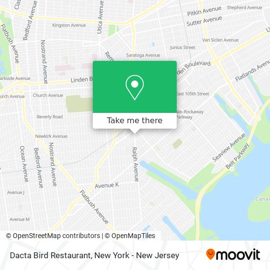 Mapa de Dacta Bird Restaurant