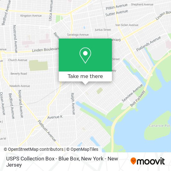 USPS Collection Box - Blue Box map