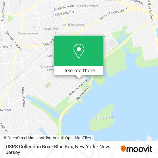 Mapa de USPS Collection Box - Blue Box