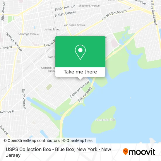 USPS Collection Box - Blue Box map