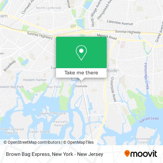 Brown Bag Express map