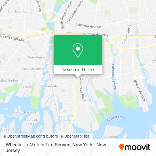 Wheels Up Mobile Tire Service map
