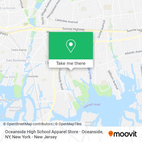 Mapa de Oceanside High School Apparel Store - Oceanside, NY