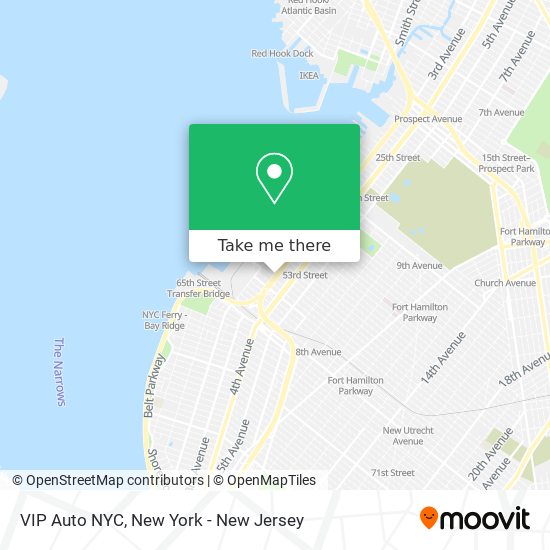 VIP Auto NYC map