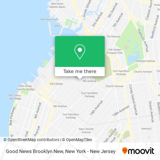 Mapa de Good News Brooklyn New