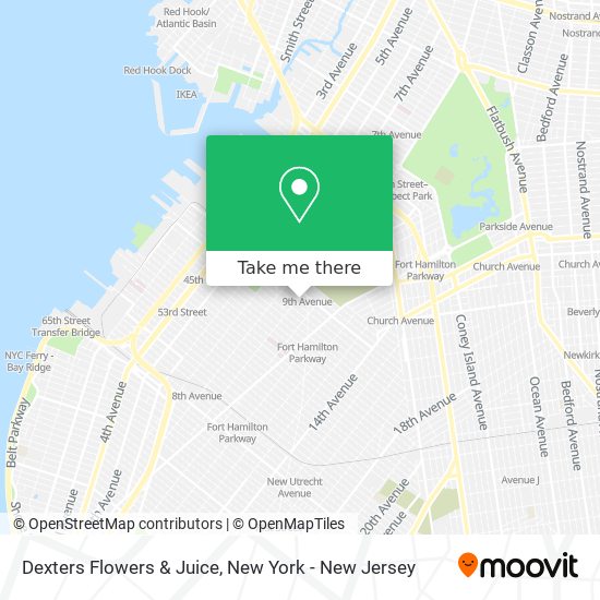 Dexters Flowers & Juice map