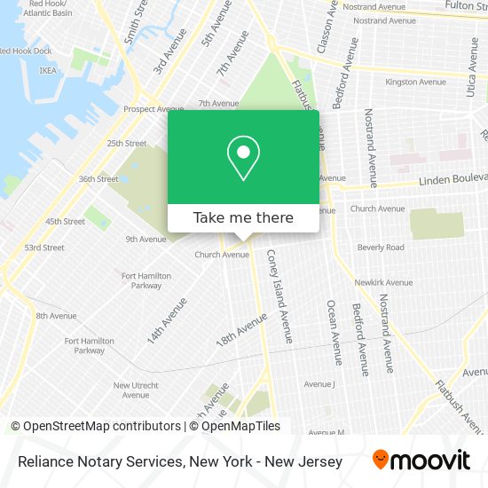 Mapa de Reliance Notary Services