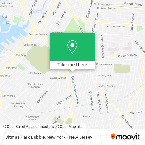 Mapa de Ditmas Park Bubble