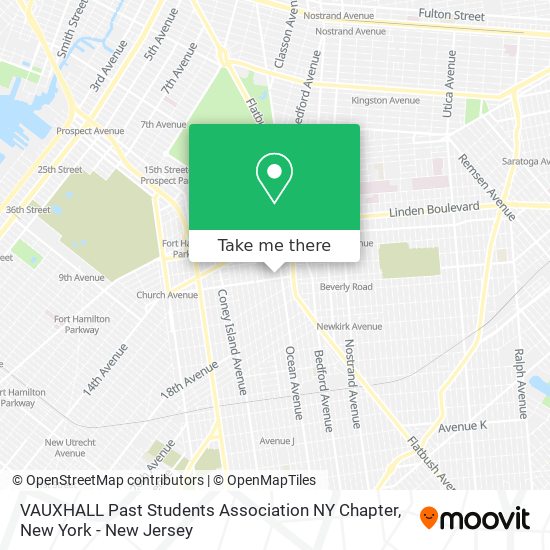 Mapa de VAUXHALL Past Students Association NY Chapter