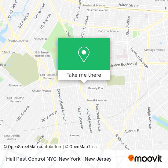 Mapa de Hall Pest Control NYC