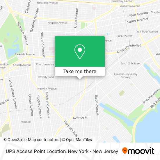 UPS Access Point Location map