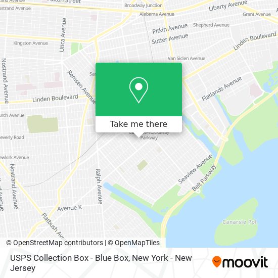 Mapa de USPS Collection Box - Blue Box