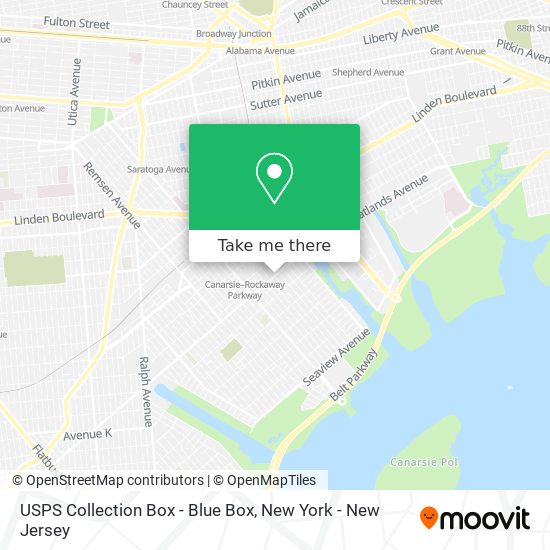 USPS Collection Box - Blue Box map