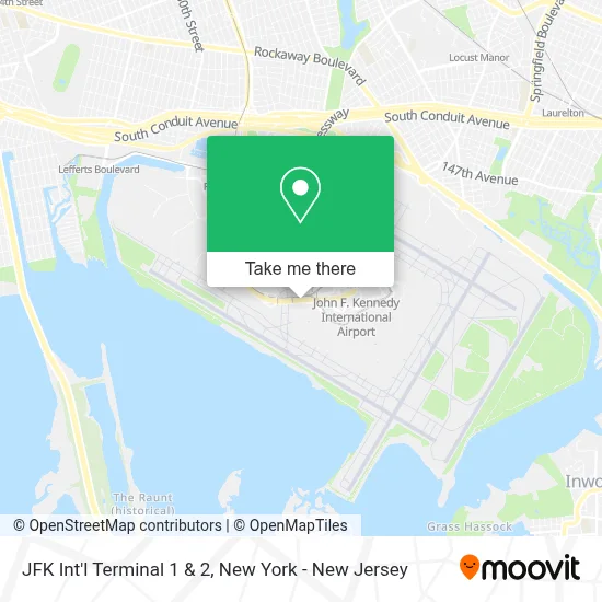 JFK Int'l Terminal 1 & 2 map