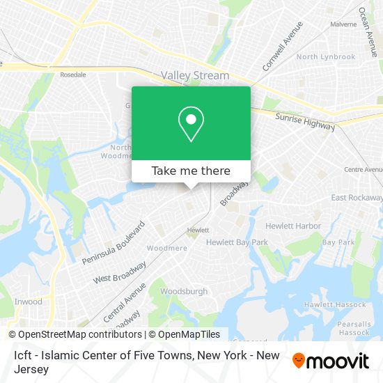 Icft - Islamic Center of Five Towns map