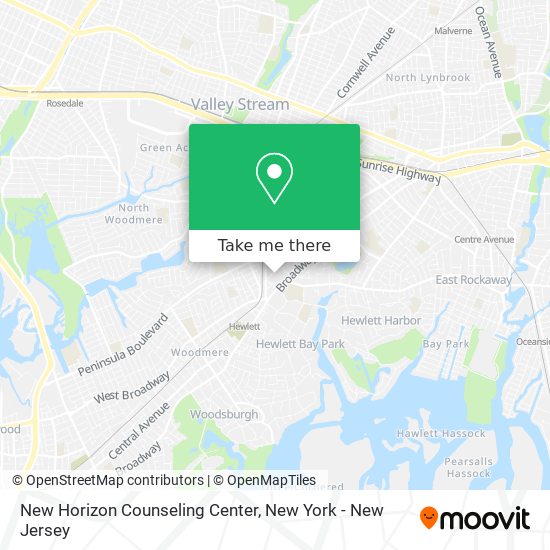 New Horizon Counseling Center map