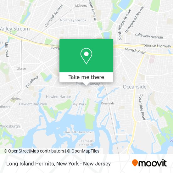 Long Island Permits map