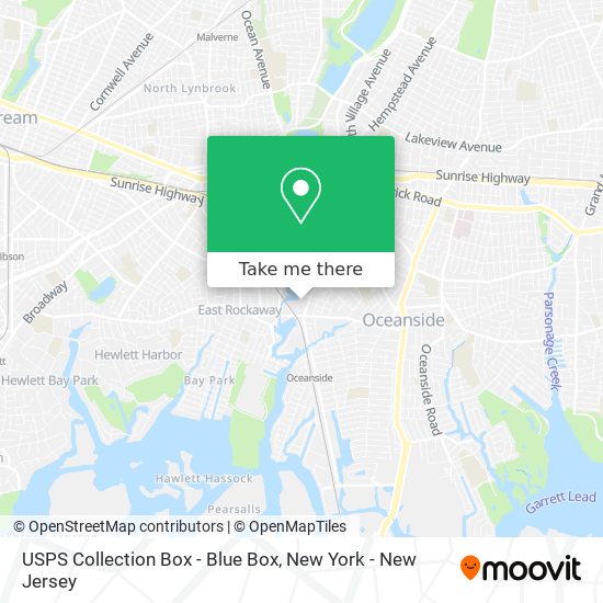 USPS Collection Box - Blue Box map