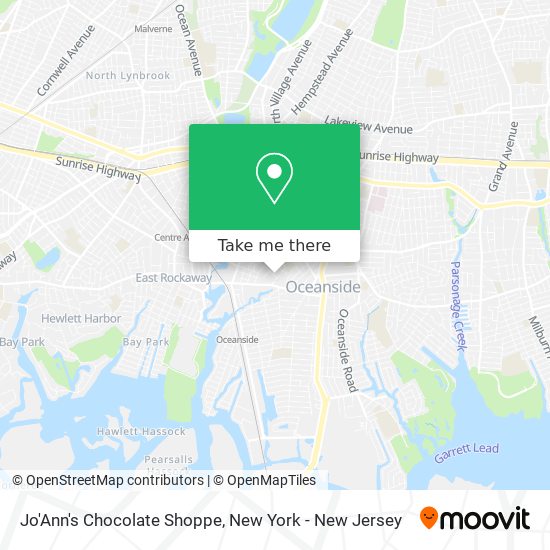 Mapa de Jo'Ann's Chocolate Shoppe