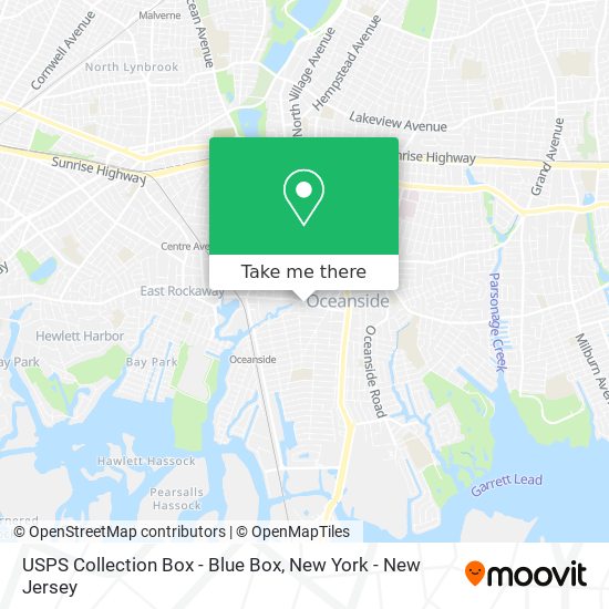 USPS Collection Box - Blue Box map