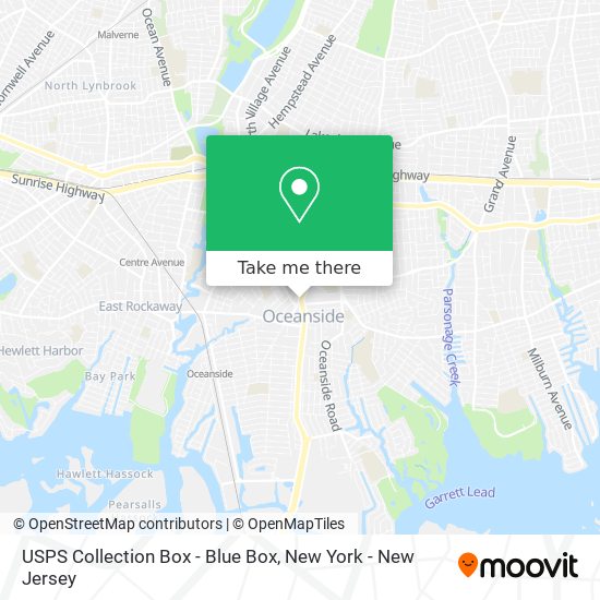 USPS Collection Box - Blue Box map