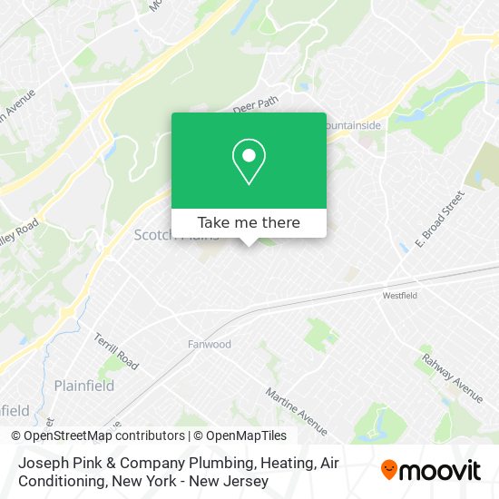 Mapa de Joseph Pink & Company Plumbing, Heating, Air Conditioning