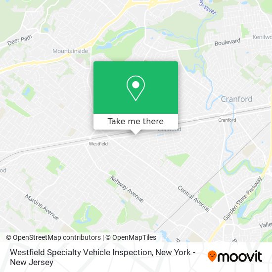 Westfield Specialty Vehicle Inspection map