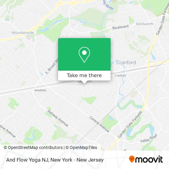 And Flow Yoga NJ map