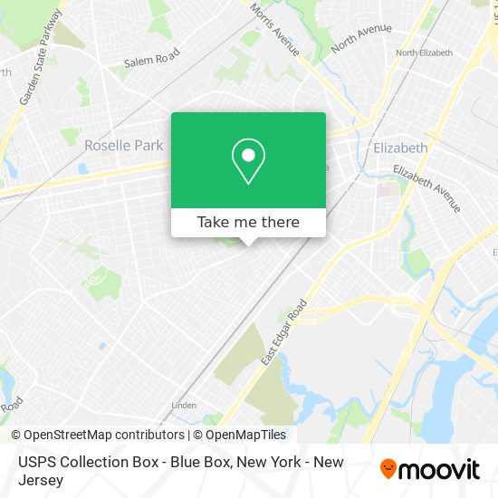 Mapa de USPS Collection Box - Blue Box