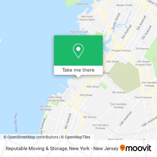 Mapa de Reputable Moving & Storage