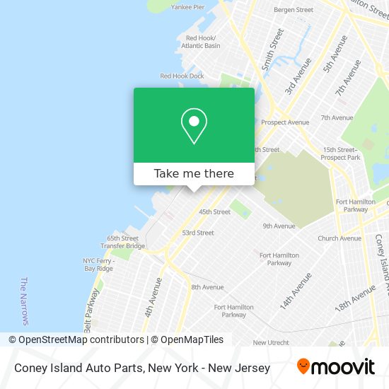Mapa de Coney Island Auto Parts