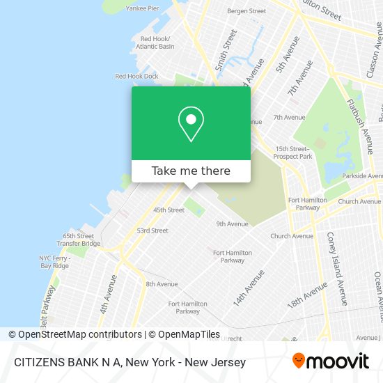 Mapa de CITIZENS BANK N A