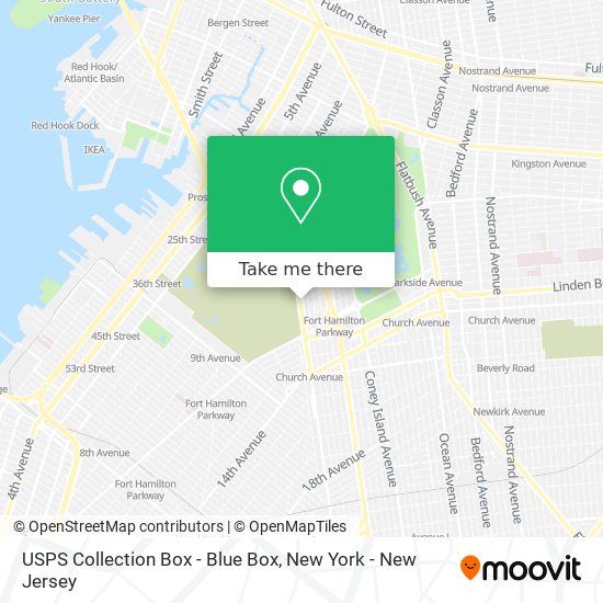 USPS Collection Box - Blue Box map