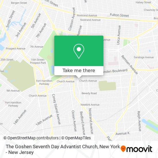 The Goshen Seventh Day Advantist Church map