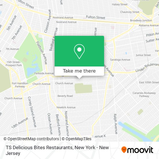 Mapa de TS Delicious Bites Restaurants