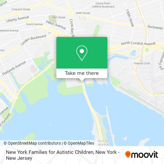 Mapa de New York Families for Autistic Children