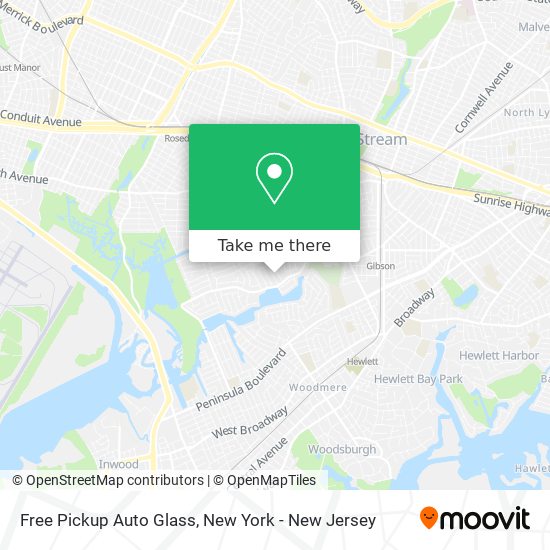 Mapa de Free Pickup Auto Glass