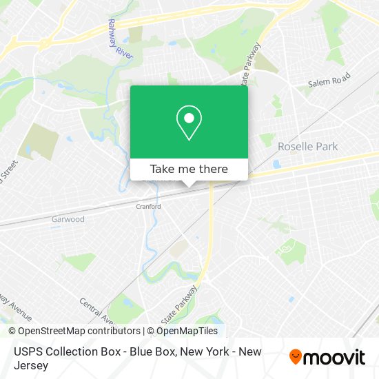 USPS Collection Box - Blue Box map