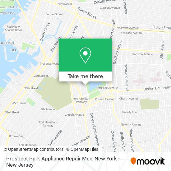 Mapa de Prospect Park Appliance Repair Men