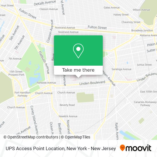 UPS Access Point Location map