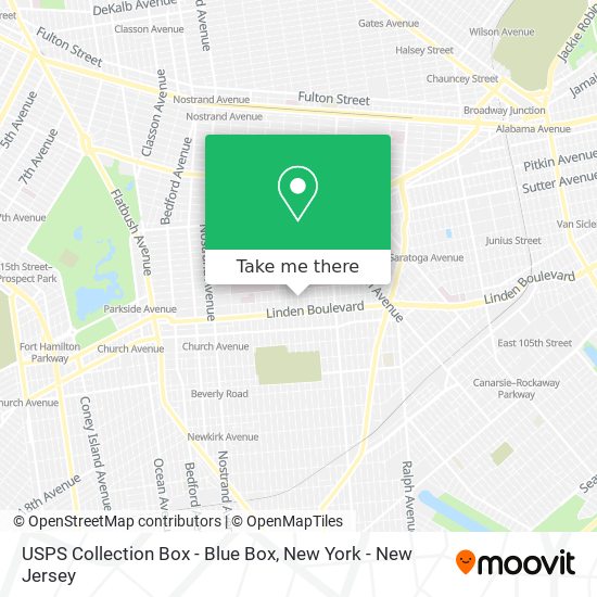 USPS Collection Box - Blue Box map