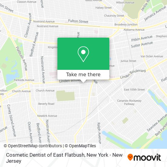 Mapa de Cosmetic Dentist of East Flatbush
